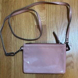 Banana Republic Chic Pink Patent Crossbody Bag